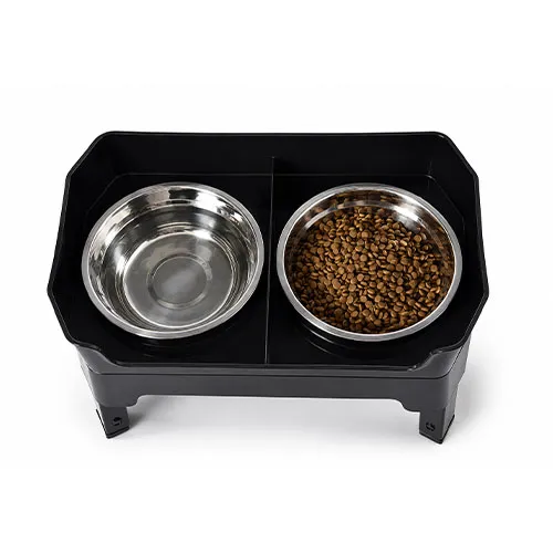Adjustable Elevated Double Dog Bowl