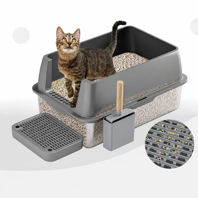 65L Enclosed Stainless Steel Cat Litter Box