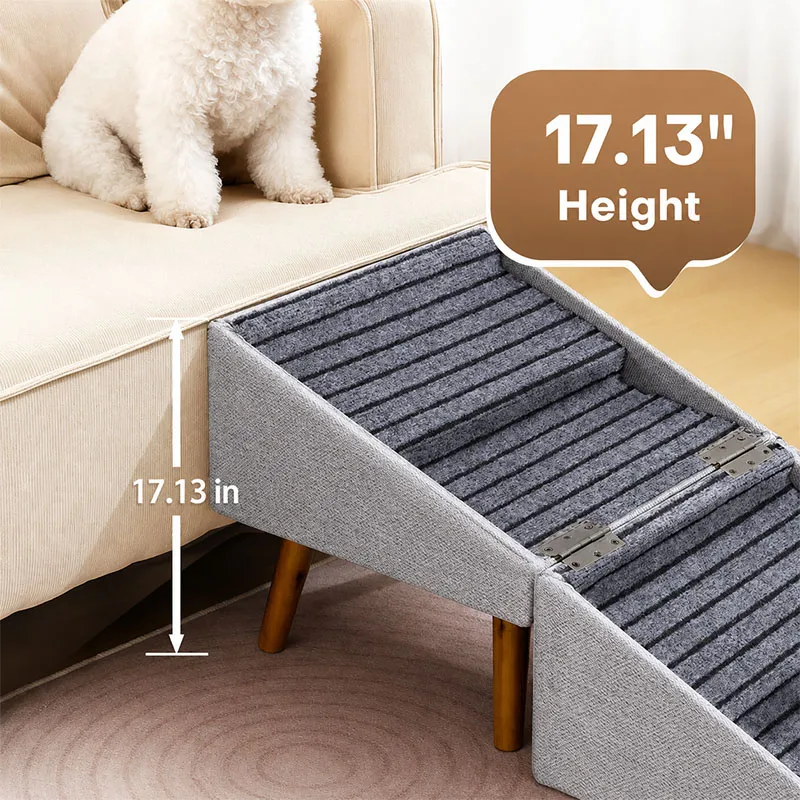 Foldable 4 Step Wooden Dog Stairs