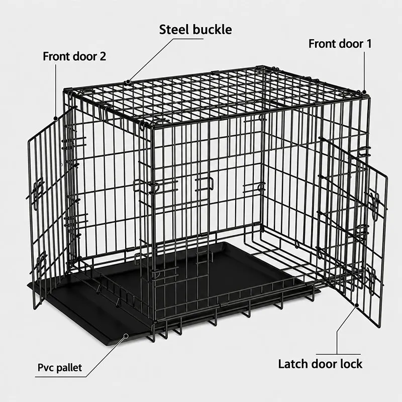 Foldable Metal Dog Crate