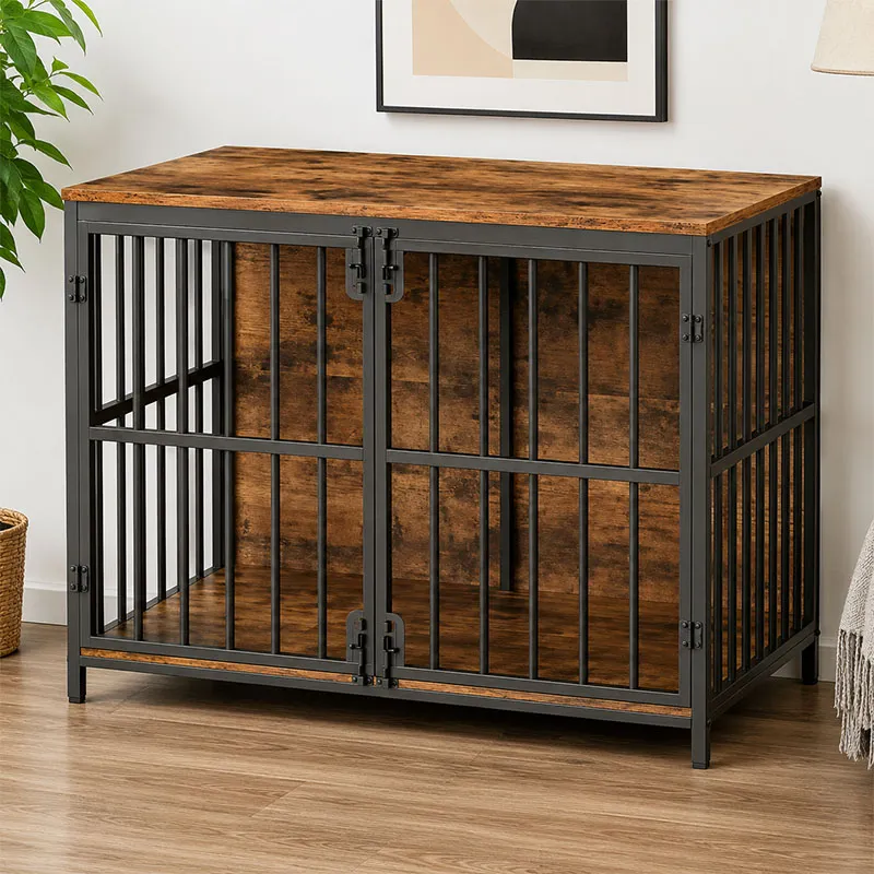 Metal Tube Dog Craet with Shelf