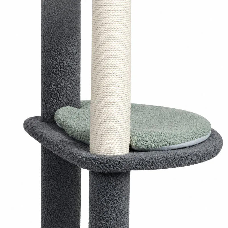 Plush Cat Tree With One Condo