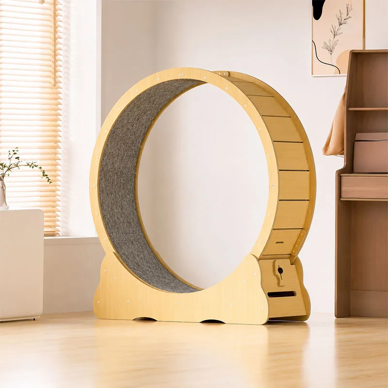 Wooden Cat Running Wheel