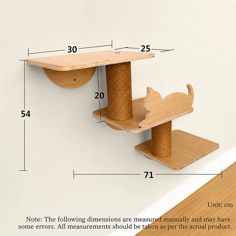 Wooden Cat Wall CLIMBING SHELVES