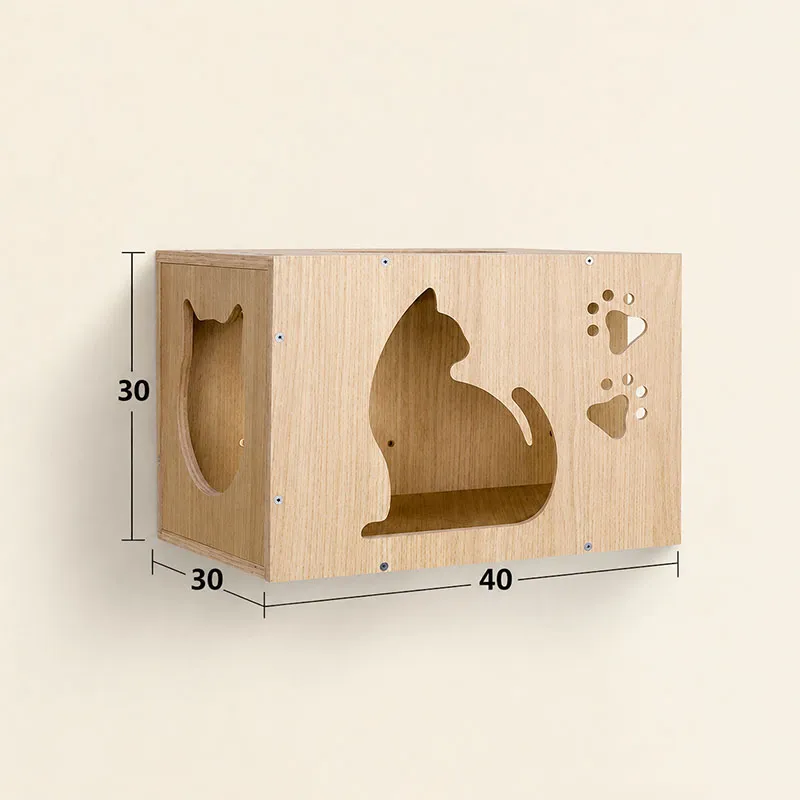 Wooden Cat Wall CLIMBING SHELVES