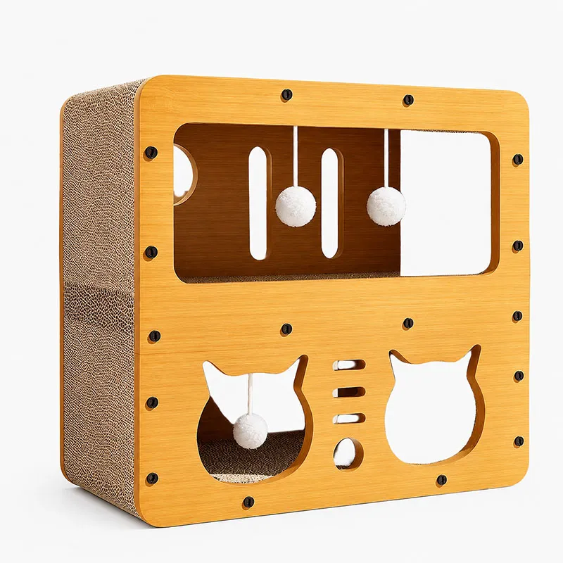 Solid Wood Cat House for Indoor & Outdoor Use