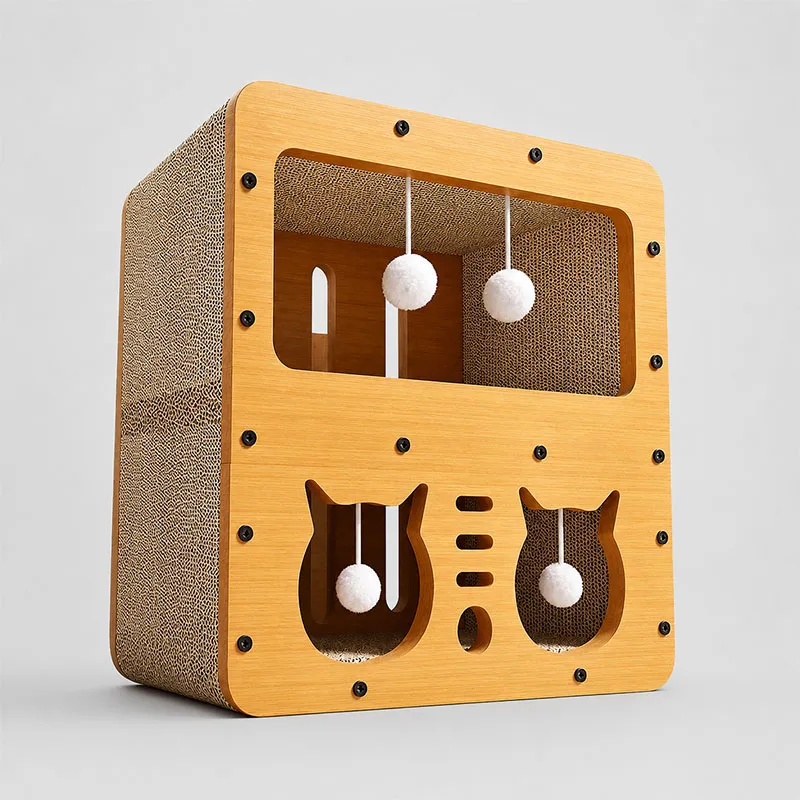 wooden cat house