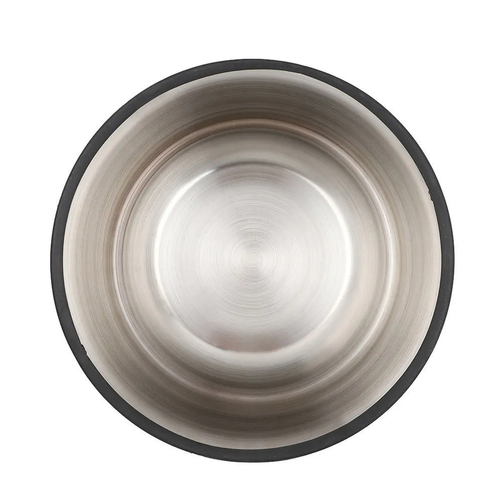 Stainless Steel Dog Bowl with Rubber Base