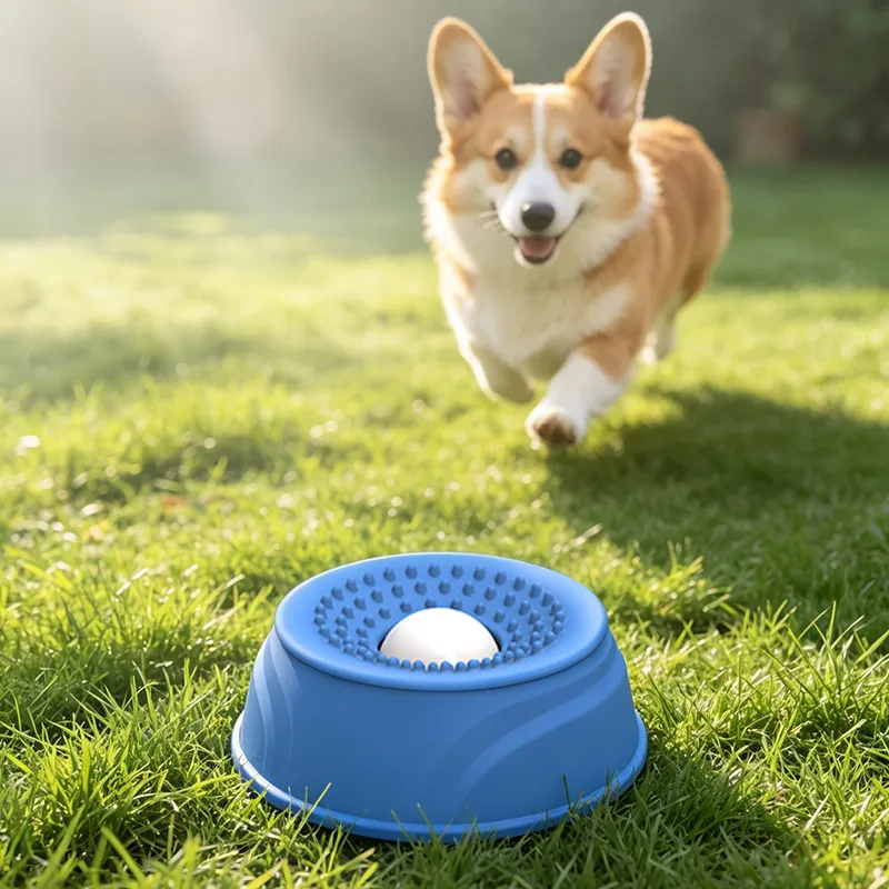 Dog Lick Bowl with Rolling Ball