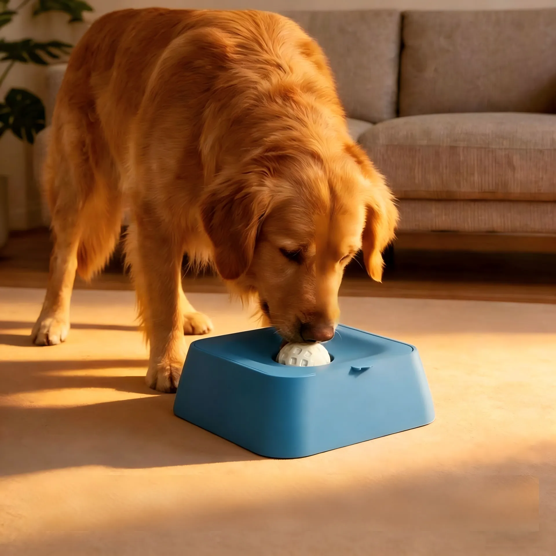 Dog Lick Bowl with Rolling Ball — Slow Feeder for Liquid Treats