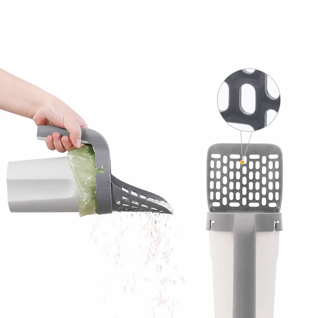 Removable Cat Litter Box Scoop for Easy Cleaning