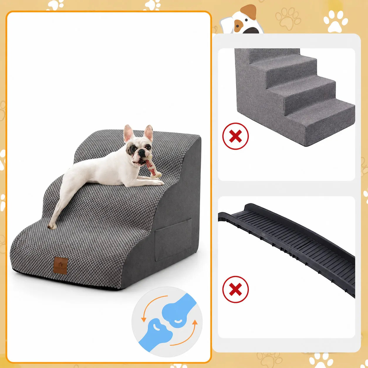 Foam Dog Ramp for High Bed and Couch