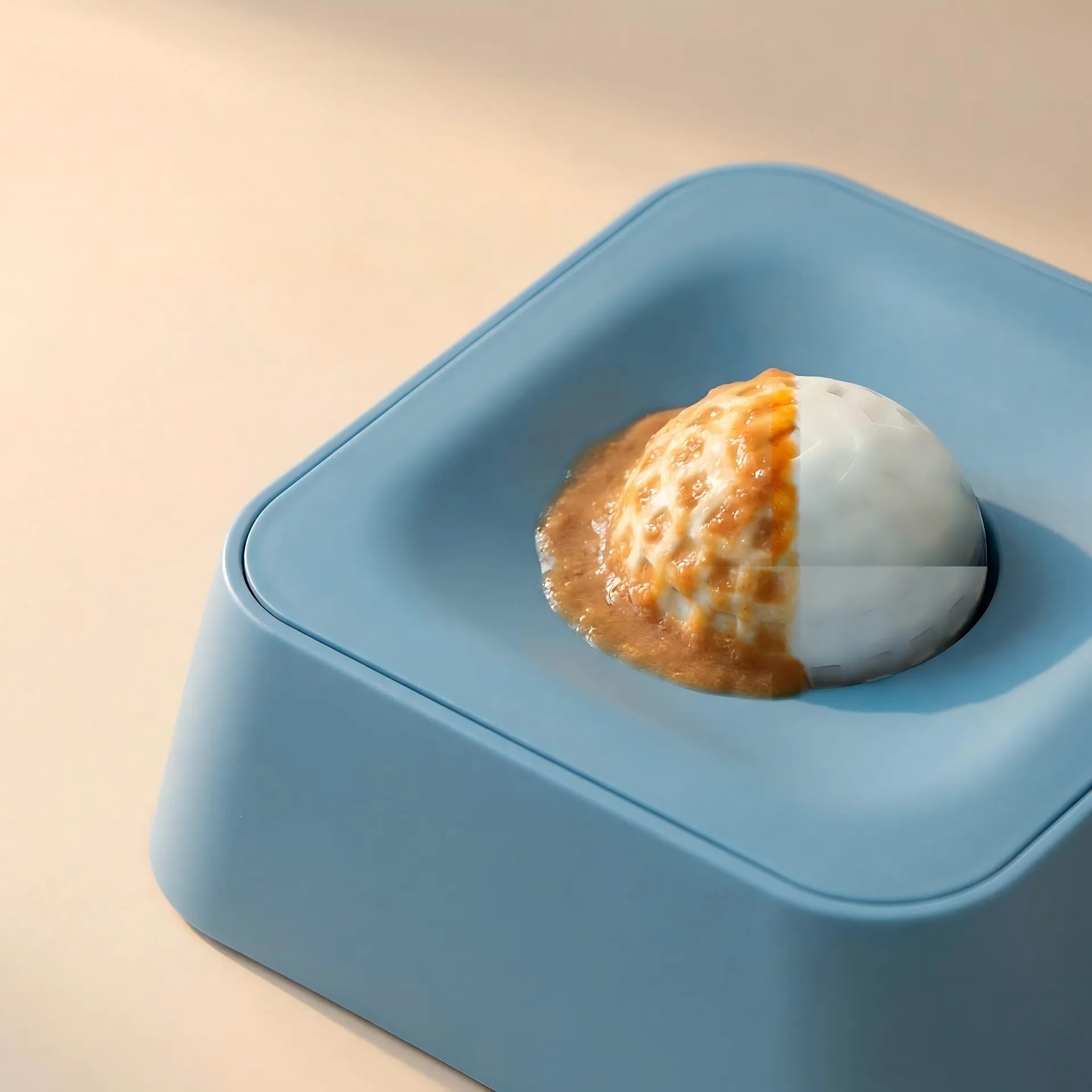 Dog Lick Bowl with Rolling Ball — Slow Feeder for Liquid Treats