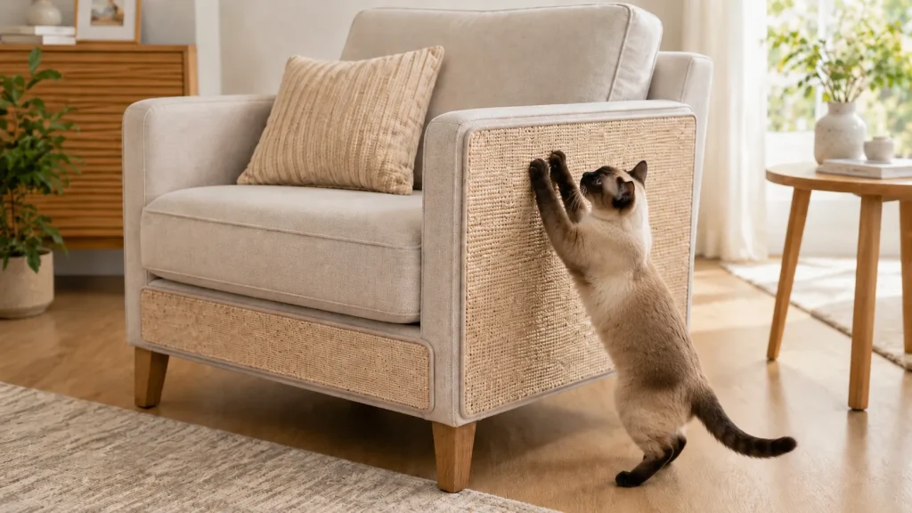 Cat scratcher couch protector