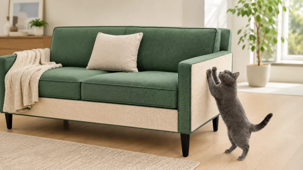 Cat scratcher couch protector