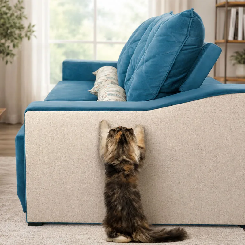 DIY Self-Adhesive Cat Scratching Mat For Couch