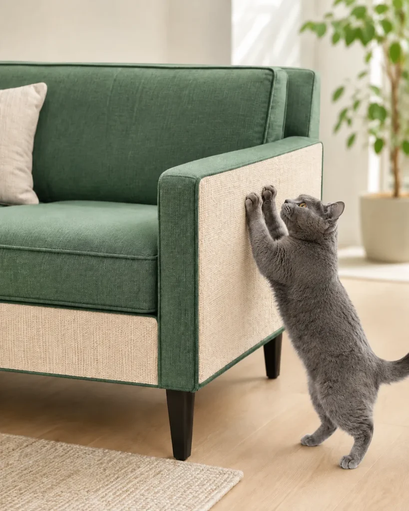 Cat Scratcher Couch Protector: How a DIY Self-Adhesive Cat Scratching Mat Helps Protect Sofas and Furniture