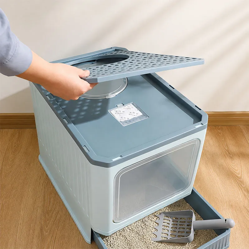 Top entry litter box