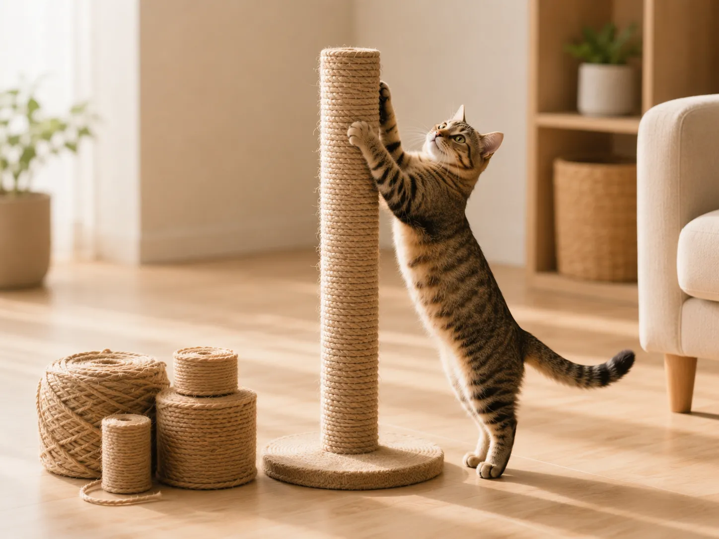 DIY Cat Scratcher Rope: How to Build and Repair Cat Scratching Posts?