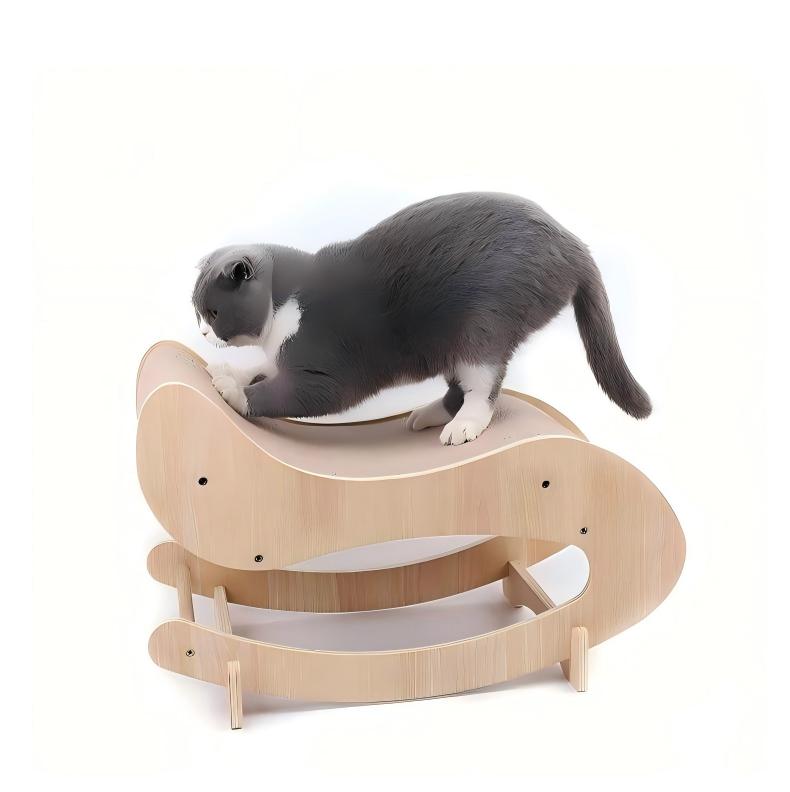 wooden cat scratcher bed, wooden cat scratcher sleeping bed, cat scratcher cardboard bed,