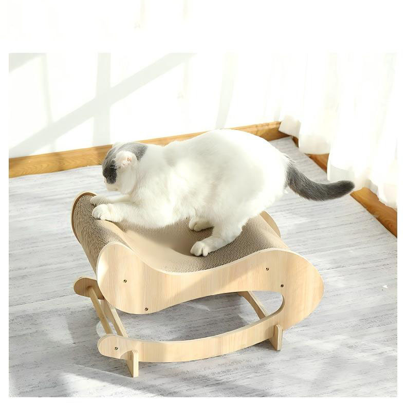 Wooden Cat Scratcher Sleeping Bed