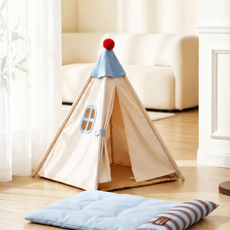 Semi-closed Pet Sleeping House Camp Tent