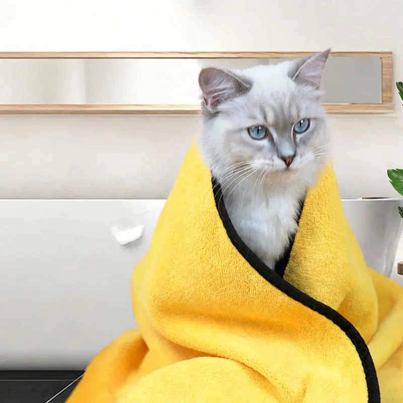 Coral Fleece Microfiber Pet Bath Towel