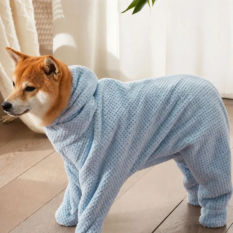 Absorbent Dog Drying Robe with Legs