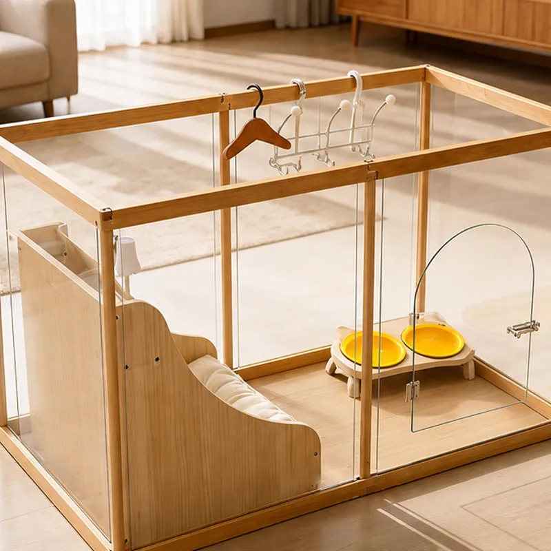 Indoor Transparent Acrylic SolidWood Cage