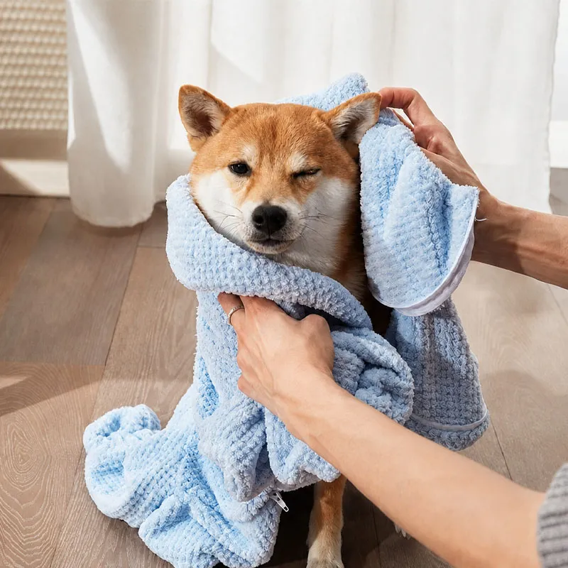 Absorbent Dog Drying Robe with Legs