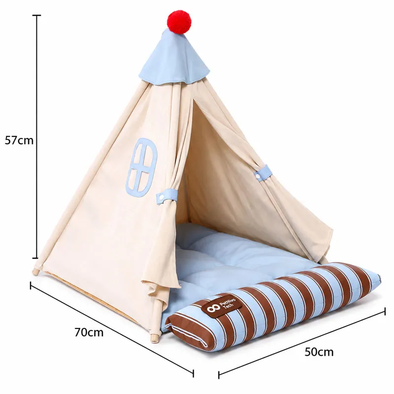 Semi-closed Pet Sleeping House Camp Tent