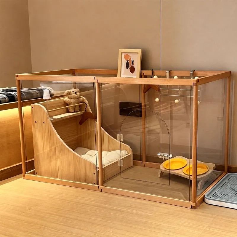 Indoor Transparent Acrylic SolidWood Cage