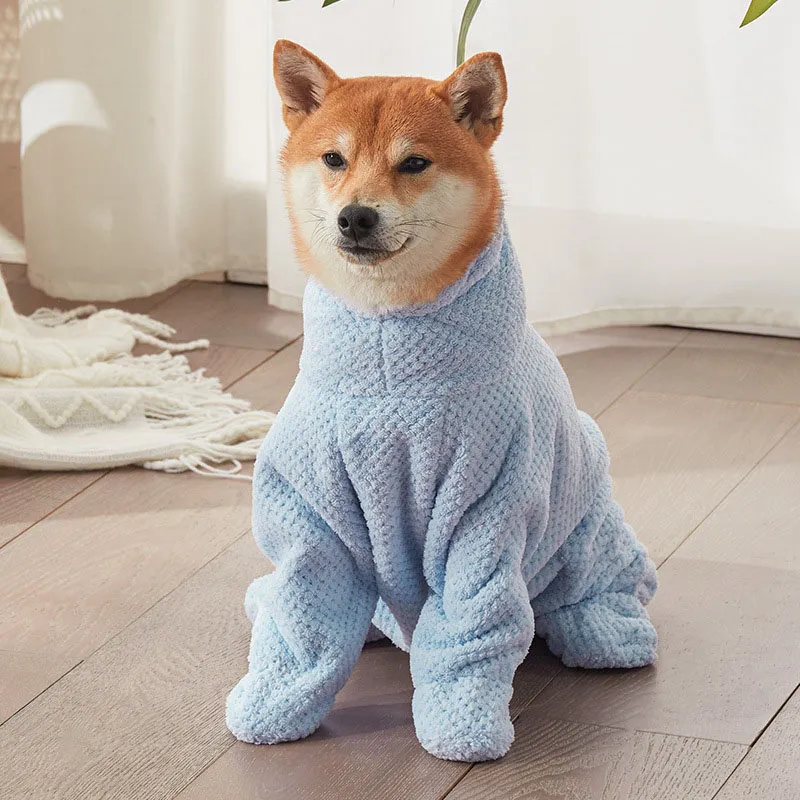 Absorbent Dog Drying Robe with Legs