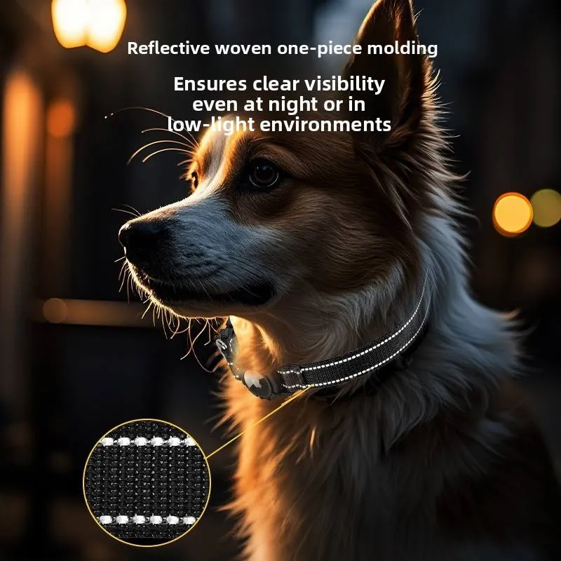 Anti-Lost Reflective Nylon AirTag Dog Collar