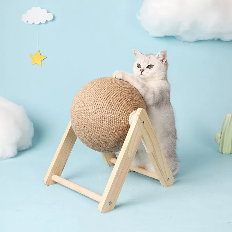 Sisal Scratching Ball with Stable Stand